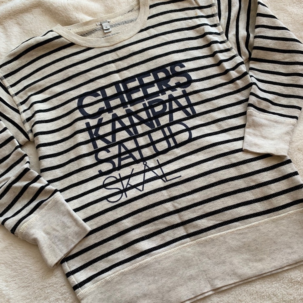 JCREW striped long sleeve sweater. Never worn.